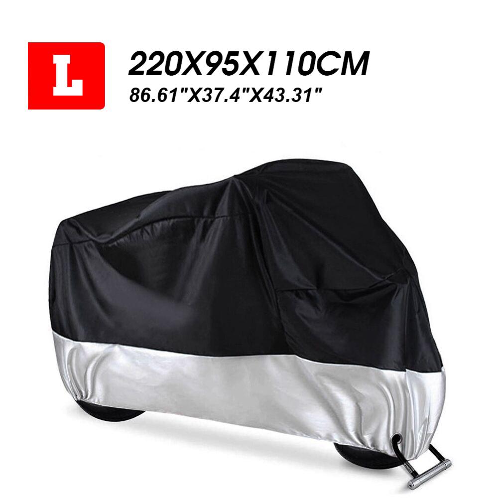Motorcycle Cover Bike All Season Waterproof Dustproof UV Protective Outdoor Indoor Moto Scooter Motorbike Rain Cover: L