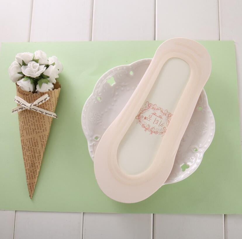 Summer women girl Silica Gel Lace Boat Socks Invisible Cotton Sole Non-slip Antiskid Slippers Anti-Slip Sock 1pair=2pcs ws7414