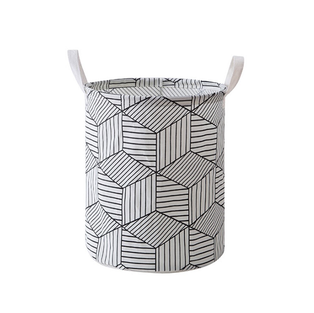 Wasmand, wasmand met print, waterdichte waszak, opvouwbare opberger, ruimtebesparend, badkamer, thuis: A