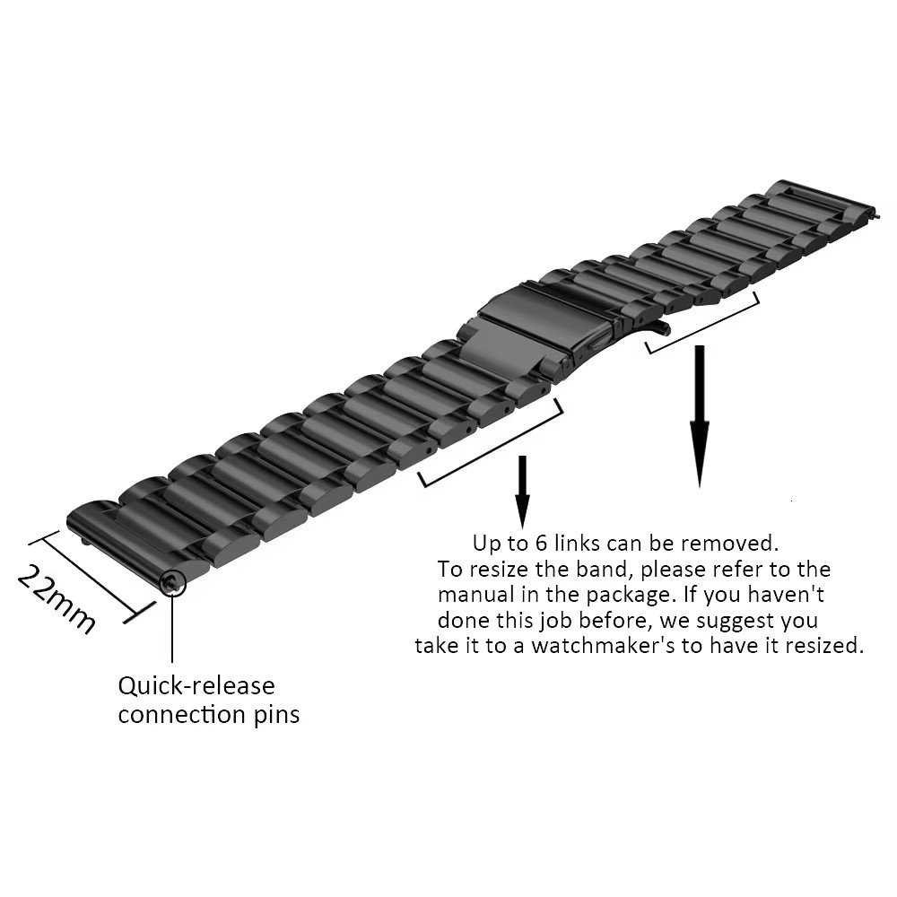 Smartwatch Strap Accessory For Mibro Watch A1 A2 X1 C3 Lite2 Band Metal 22mm Stainless Steel Strap Adjustable Watchband Bracelet