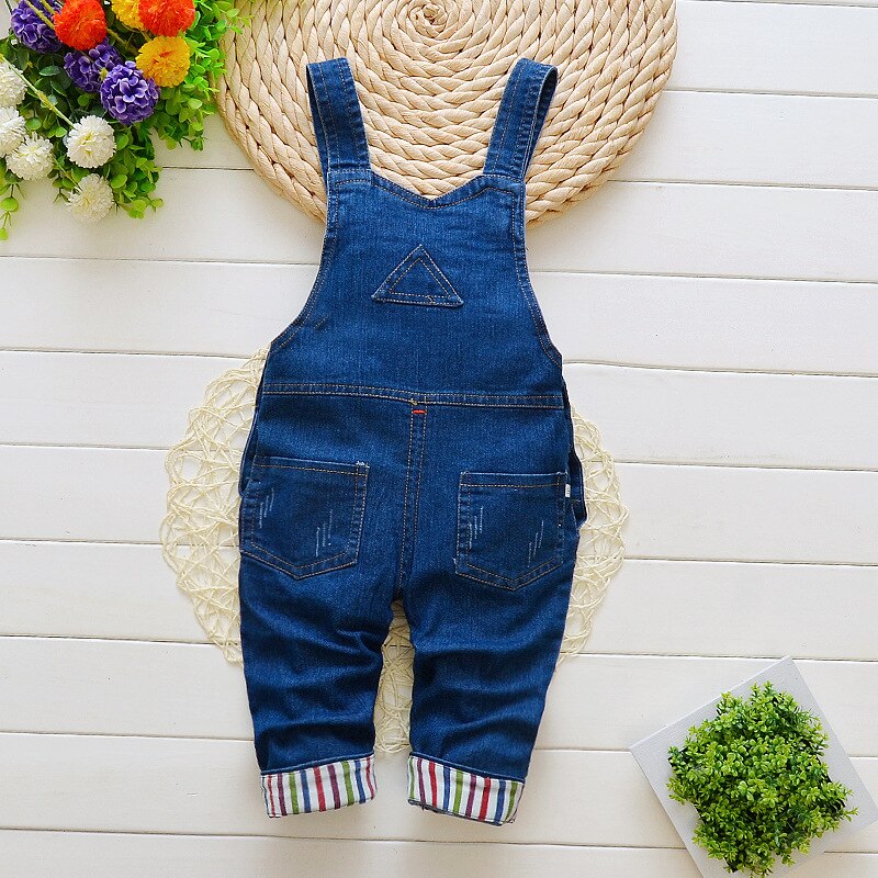 DIIMUU Kleinkind Jungen Jeans Hosen Lange Hosen Solide Kleinkind freundlicher Baby Overall Elastische Taille Kleidung BöHöhle