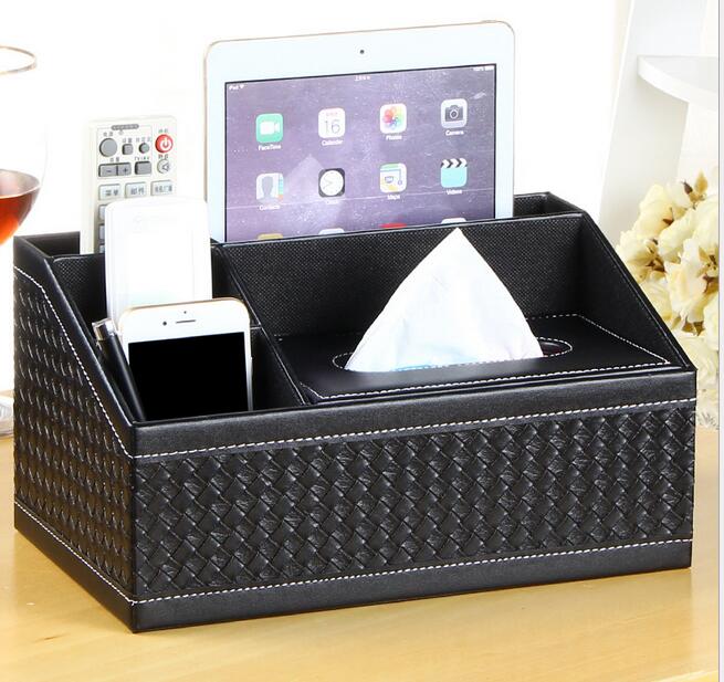 Multifunctional Desk Organizer Pad Notebook File Box Holder-Business Card/Pen/Pencil/Mobile Phone/Stationery Storage Organizer