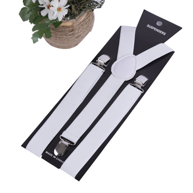 17 Kleuren Mode Vrouwen Mooie Elastische Verstelbare Band Clip Bretels Kleding Accessoires: White