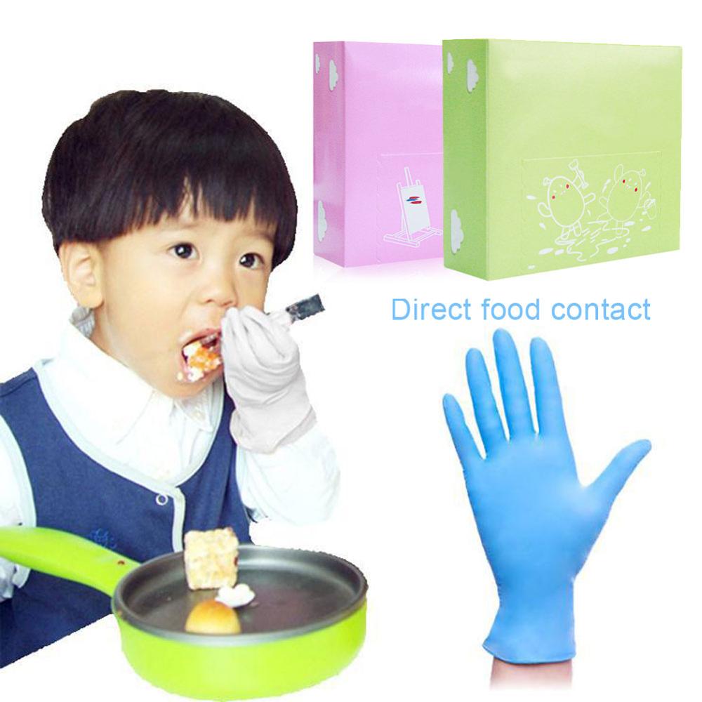 Guantes de nitrilo desechables para niños y niñas, manoplas para pintar con Graffiti, barro, d2, 20 unidades