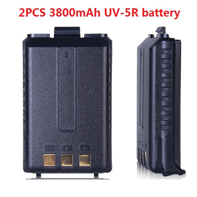 1/2 stk 1800 mah /3800 mah walkie talkie batteri til tovejs radio baofeng  uv 5r batteri til uv -5ra uv -5re