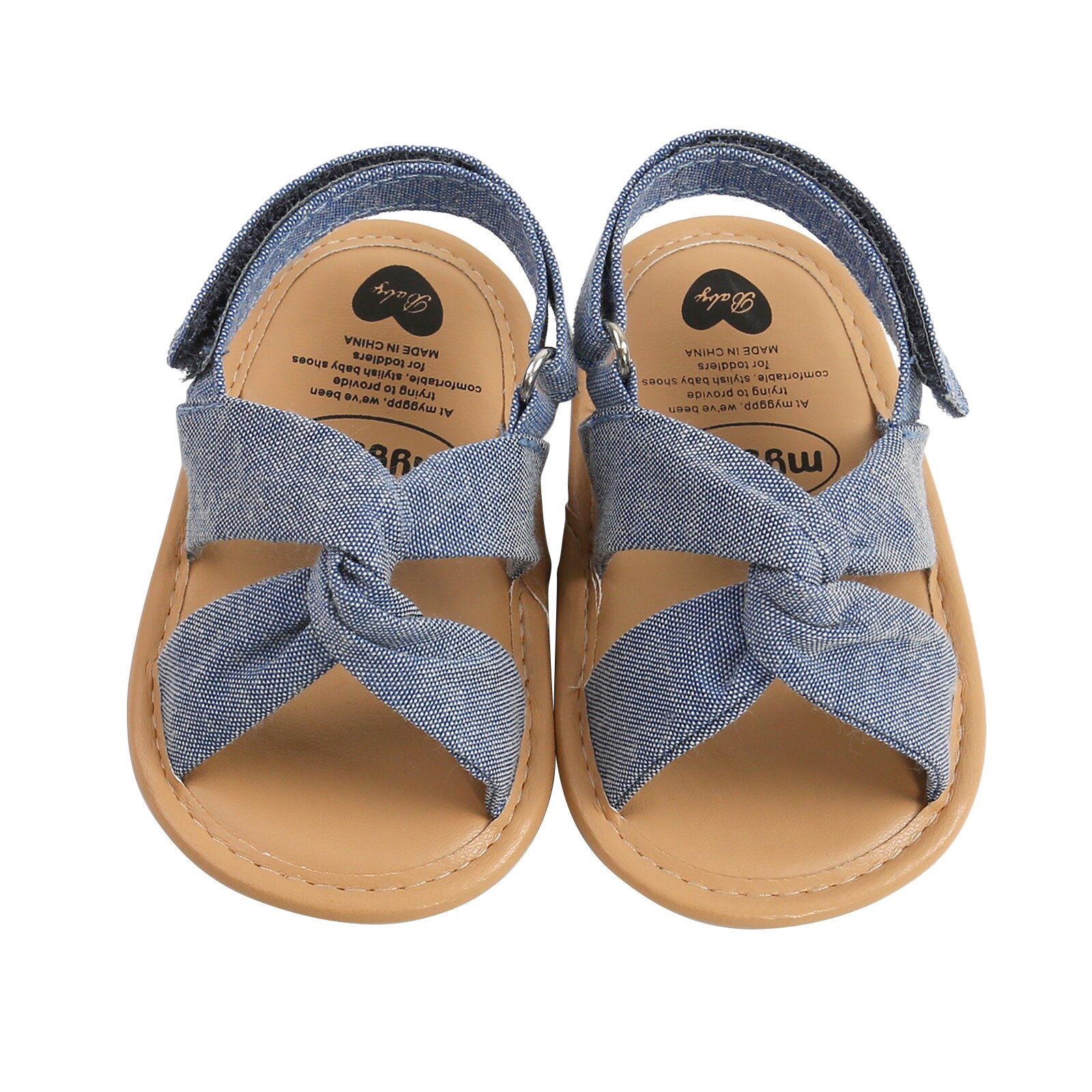 Ademende Zomer Baby Meisjes Sandalen, Peuters Eenvoudige Stijl Effen Kleur Zachte Zool Schoenen Outdoor Indoor Prewalker: Blauw / 0-6 months