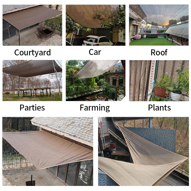 Red parasol de malla para sombra al aire libre, protección UV, toldo para terraza, sombrilla de jardín, tela para balcón, vela para sombra de sol, toldo para terraza