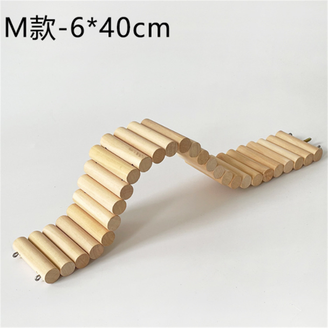 Foldable Woven Grass Rabbit Nests Pet Hamster Guinea Pig Cage House Chew Toy Breathable Summer Straw Small Animal Grass Nest: M Hamster Bridge