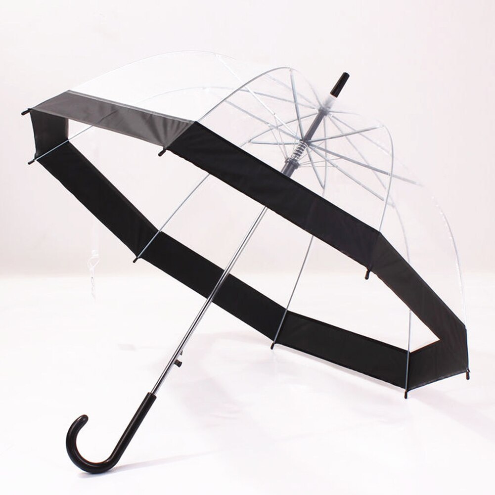 See Through Dome Umbrella Windproof Transparent Walking Mushroom Umbrellas Stylish umbrella: A1
