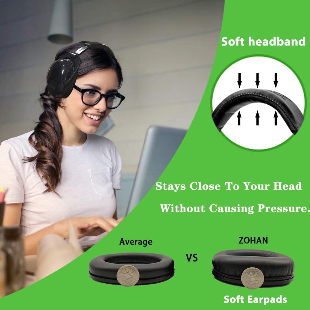 ZOHAN ochrona słuchu dziecka nauszniki bezpieczeństwa redukcja szumów pasywne nauszniki czarny zestaw słuchawkowy dla dziecka dzieci maluch nastolatek 22db