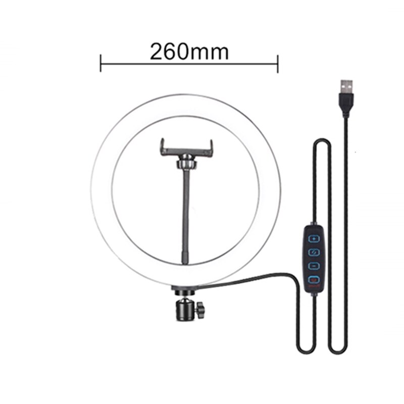 Selfie Ring Lamp Voor Ring Telefoon Fotografie Verlichting Led Ring Licht Selfie Camera Statief Kit Foto Apparatuur Para Air Black: 2
