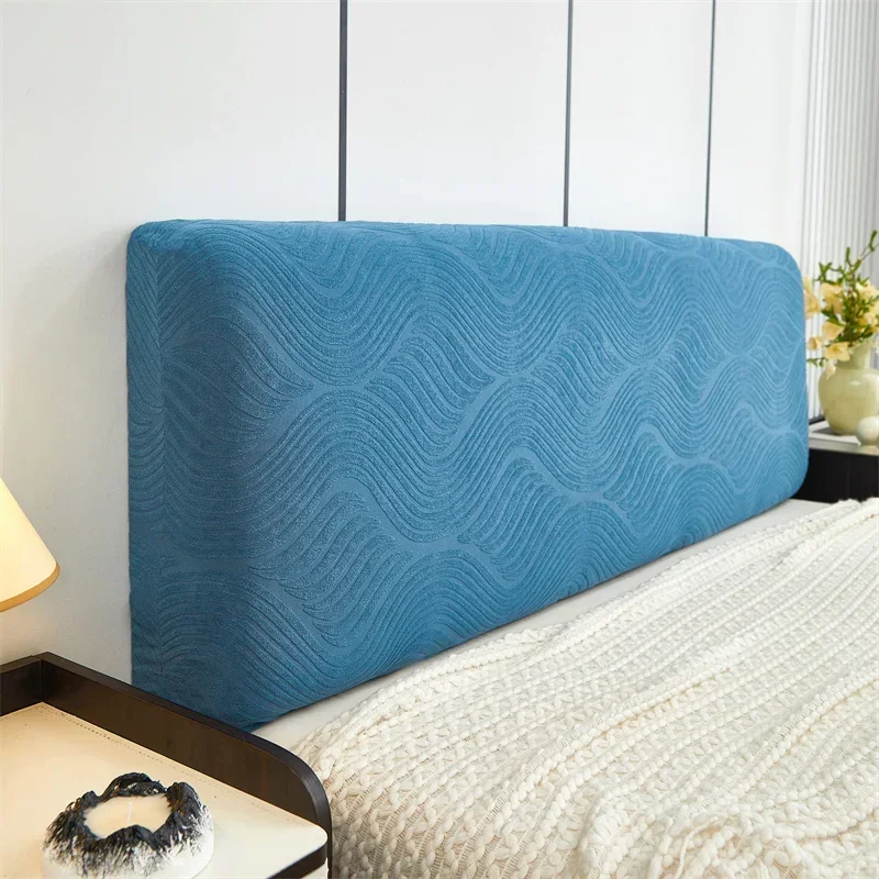 Luxe jacquard bedhoofdeinde hoes effen kleur all-inclusive elastische bedhoofd hoes nachtkastje stofbeschermer voor slaapkamer: 120*65 / YELLOW