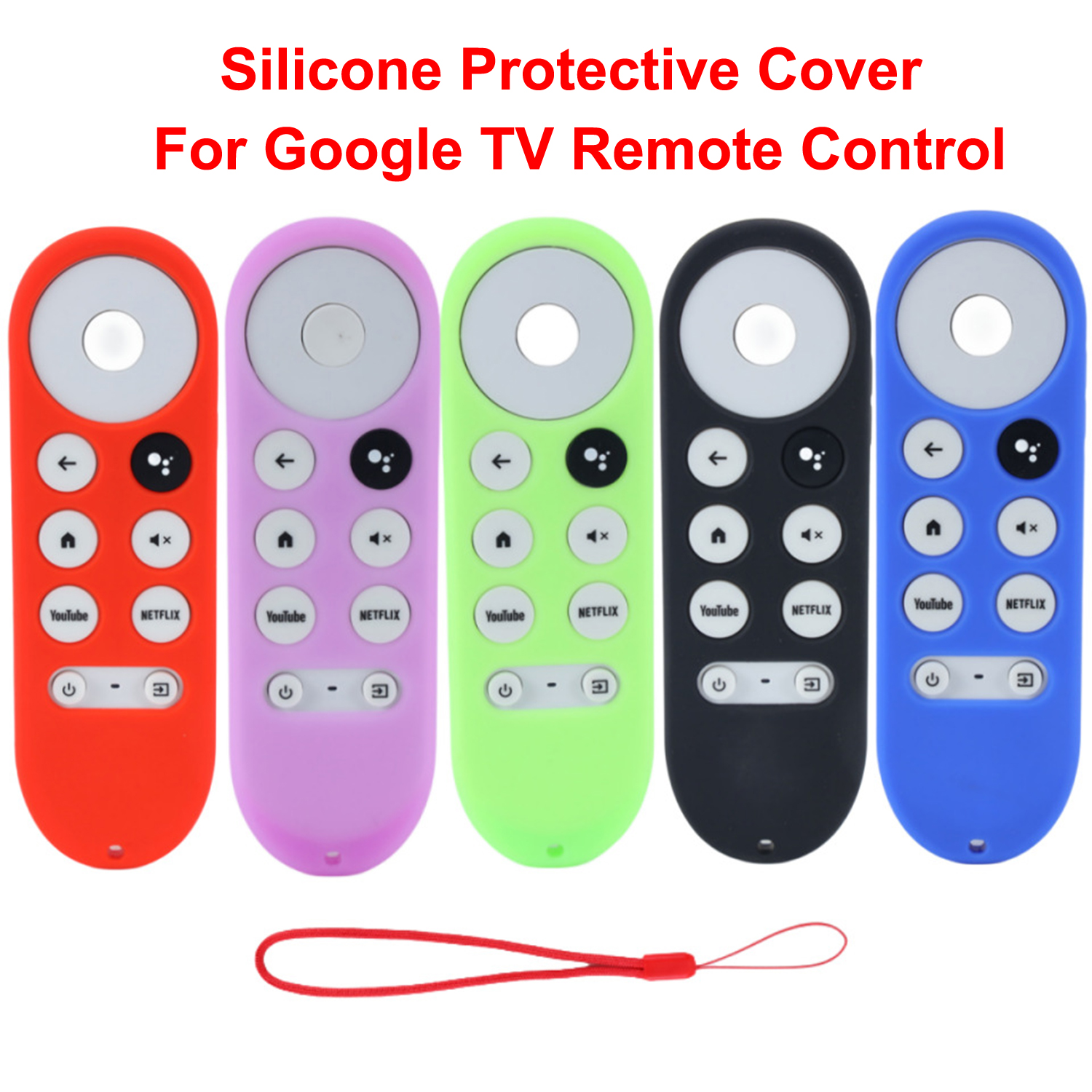 Silicone Protective Case for Google Chromecast SmartTV Remote Control Non-slip Soft Durable Shockpro Protective Cover Shell