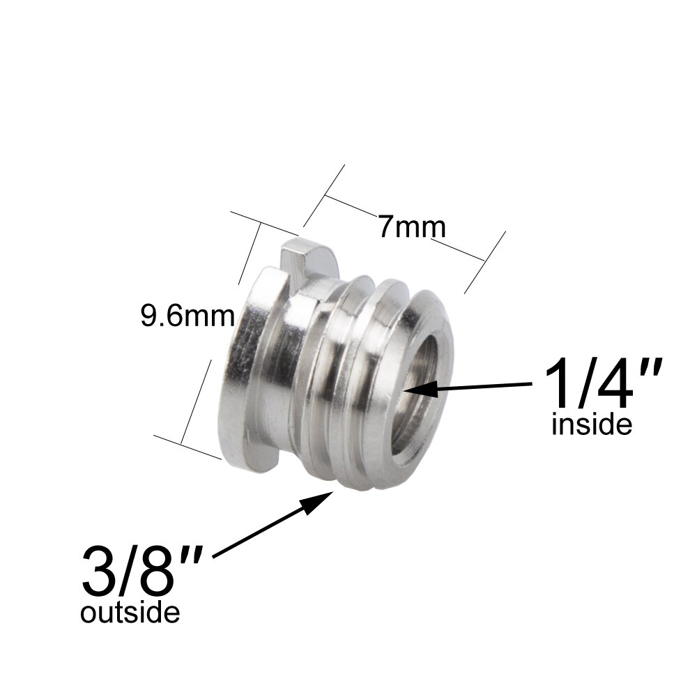 GAQOU 1/4 "3/8" Mannelijke Binnendraad Schroef Mount Adapter Statief Plaat Schroef EB Mount voor Camera Flash Statief light Stand Metal: 4