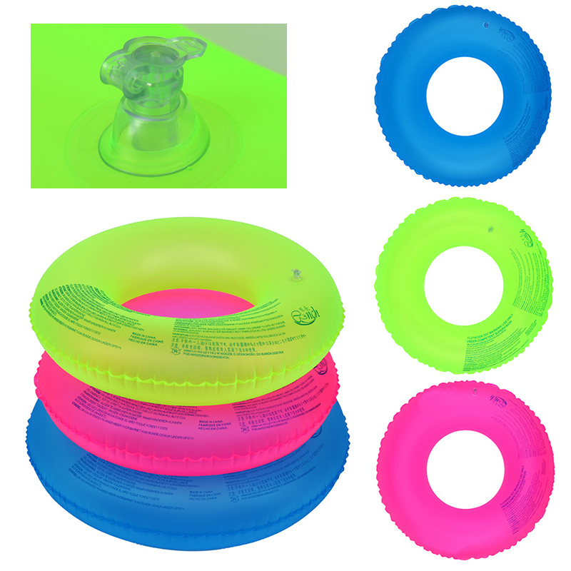 Adult Children's Summer Outdoor Inflatable Fluorescent Swimming Circle Swimming Pool Swimming Pontoon for outdoor: 70cm