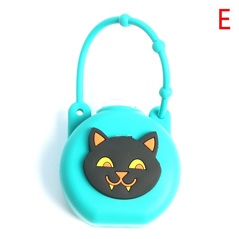 1PC 30ml Halloween Silikon Mini Hand Sanitizer Hand Gel Halfter Tragbare Sicher Gel Halfter Reise Shampoo Seife Spender flasche: E1