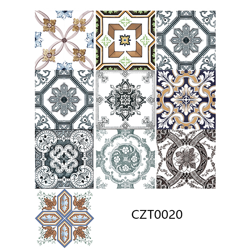 Olie-Proof Hittebestendige En Waterdichte Zelfklevende Tegel Stickers Badkamer Keuken Woonkamer Wanddecoratie 3D muursticker: pattern 9