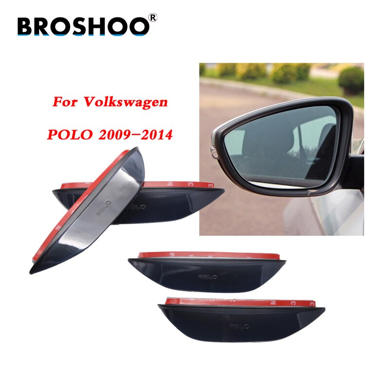 Broshoo Auto Rear View Side Mirror Sticker Regen Wenkbrauw Accessoires Voor Volkswagen Polo Auto Styling