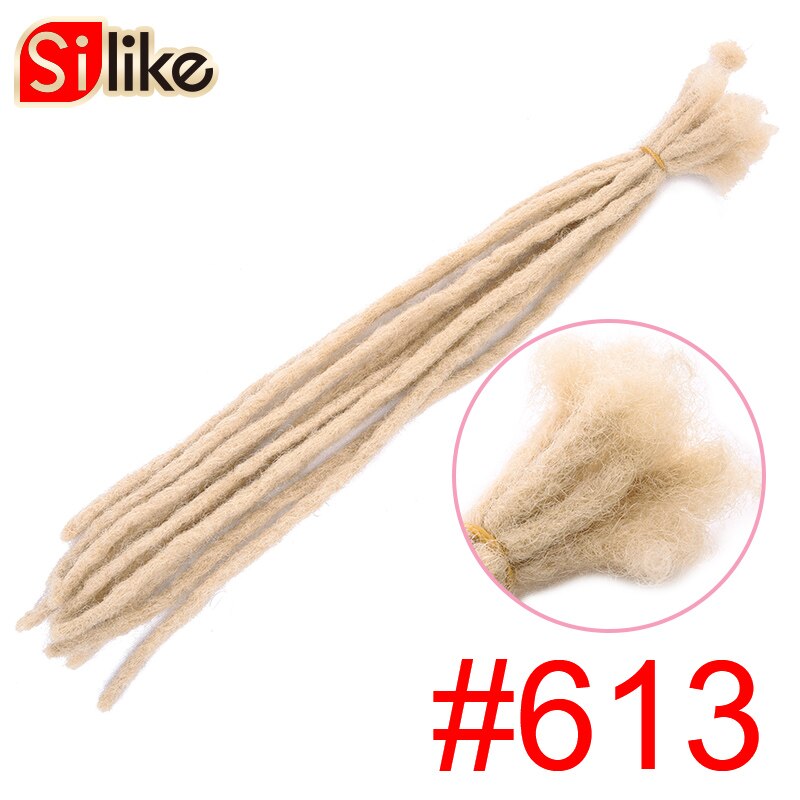 6inch Handmade Dreadlocks Extensions Men's Dread Reggae Hair Hip-Hop Style 10Strands/Pack Synthetic locks Hair: #613