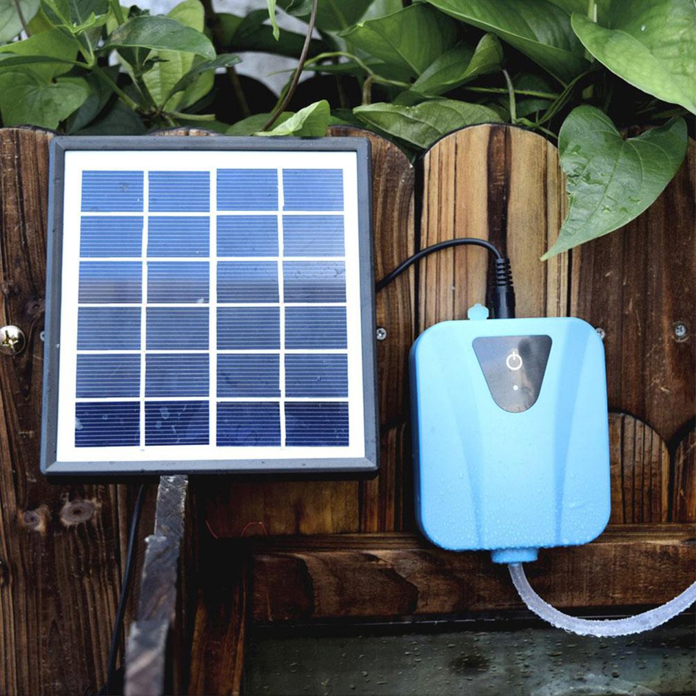 Solar Powered Oxygenator Solar Powered Charging Water Aquarium Air Pump Plant Fish Tank Oxygen Air Compressor Aerator Air Maker