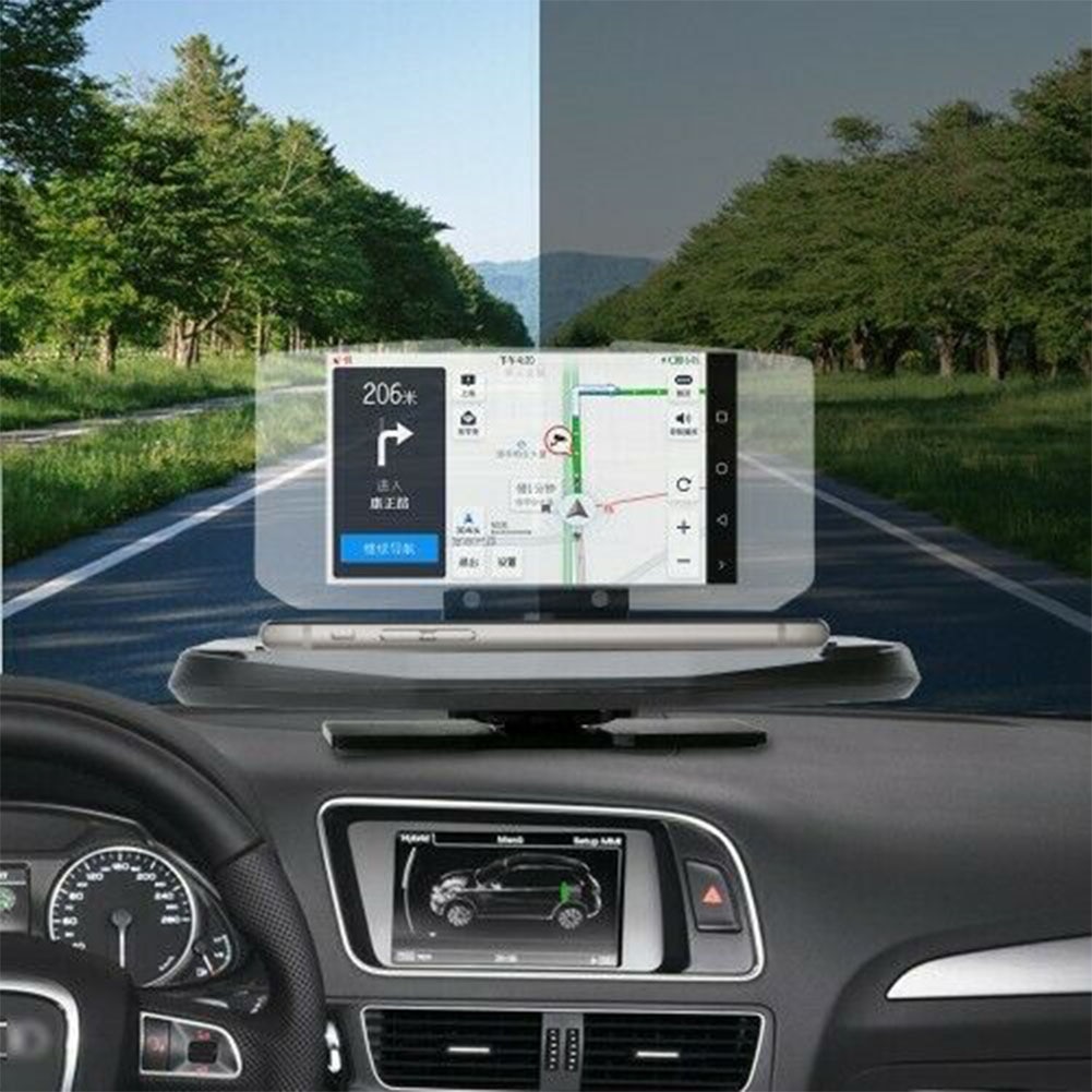 Hd bil hastighedsadvarsel bærbar head up display sikker kørsel telefonholder multifunktions projektor smart klar gps navigation