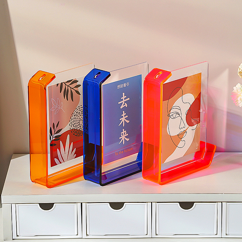 Acrylic L-Shaped Photo Frame, Desktop Display Ornaments, 6 Inch, 7 Inch Photo Frame, Home Decoration,