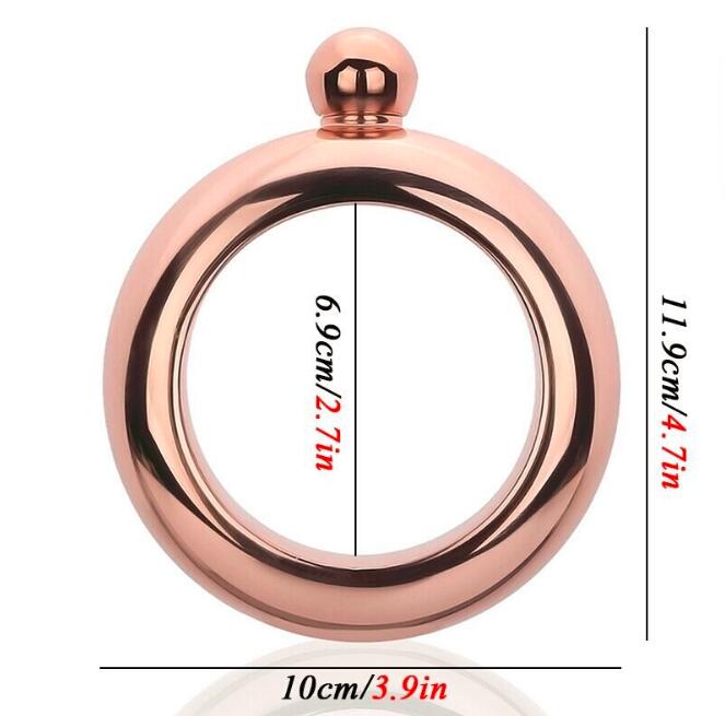 Bangle Bracelet Hip Flask 100ml Portable Round Chic Wine Bottle Whiskey Vodka Alcohol Drinkware