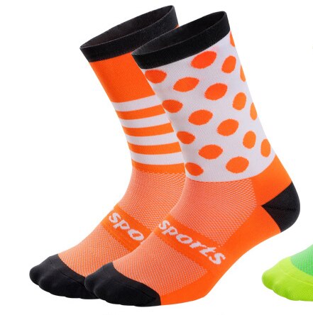 Calcetines deportivos de compresión para niños de 3 a 6 años, Media larga, para ciclismo, deportes de bicicleta al aire libre, para todas las estaciones: Orange