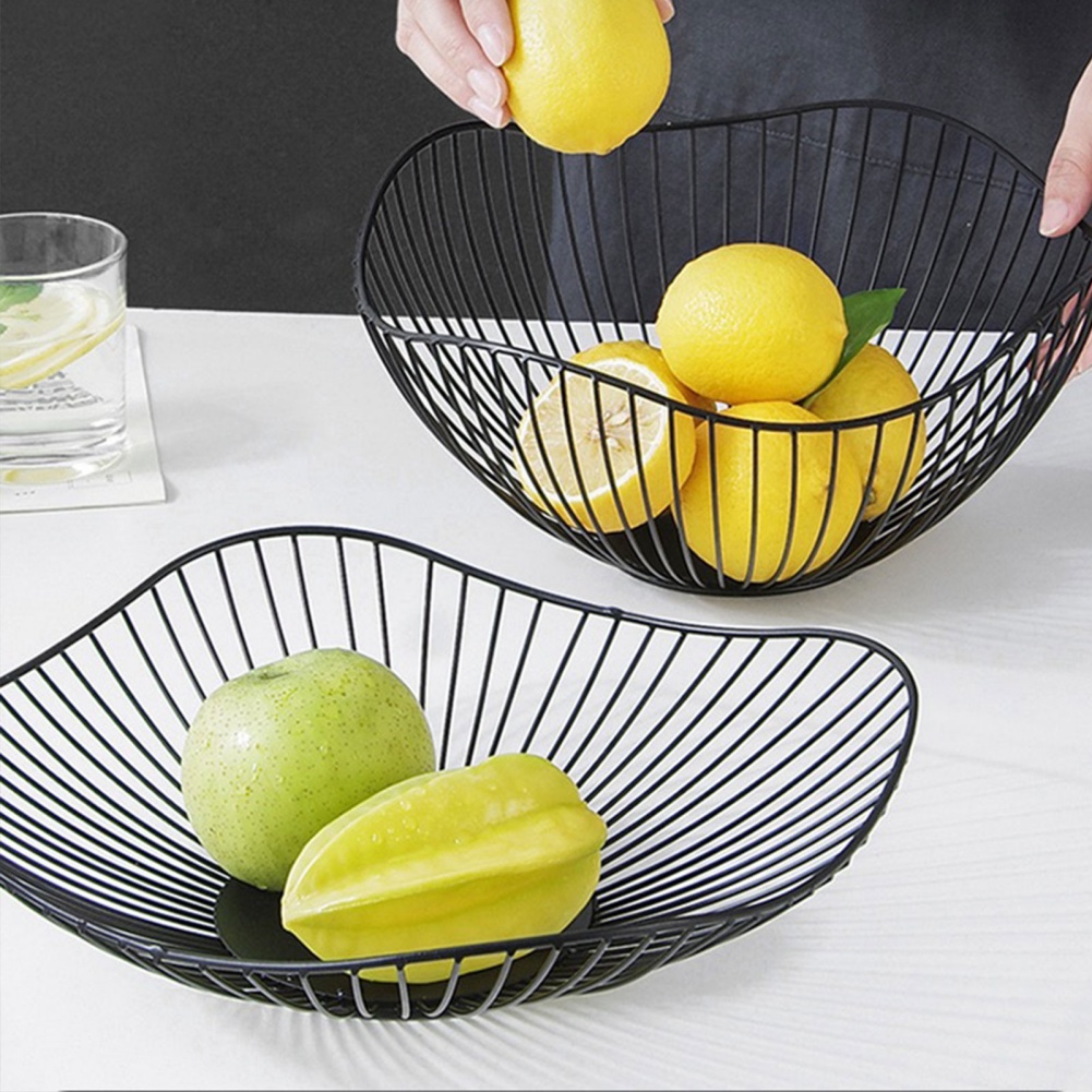 Cesta De Frutas De Metal Multi-Size Bacia De Frutas De Ferro, Tigelas De Armazenamento De Legumes De Pão De Lanche, Organizador De Suporte De Sobremesa De Ovos De Cozinha