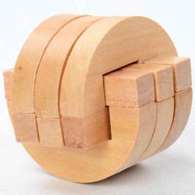 Wooden Toy Unlock Puzzle Key Classical Funny Kong Ming Lock Toys Intellectual Educational For Children Adults Stress Relief Toys: Multicolor