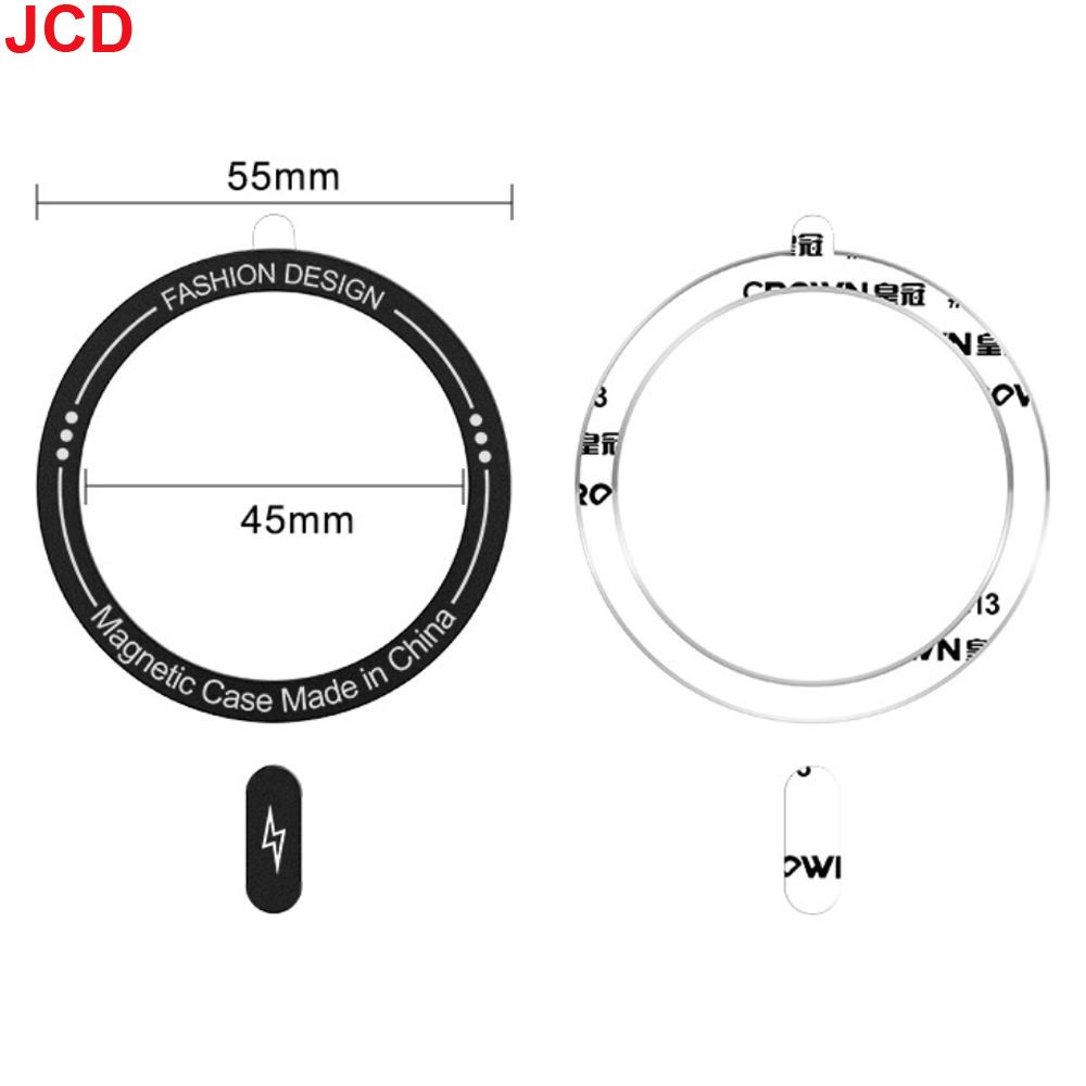 JCD 1pcs Magnetic Metal Plate Ring Metal Plate Sheet Wireless Charger Iron Sheet Sticker for Apple Magsafe Wireless Charging: Golden
