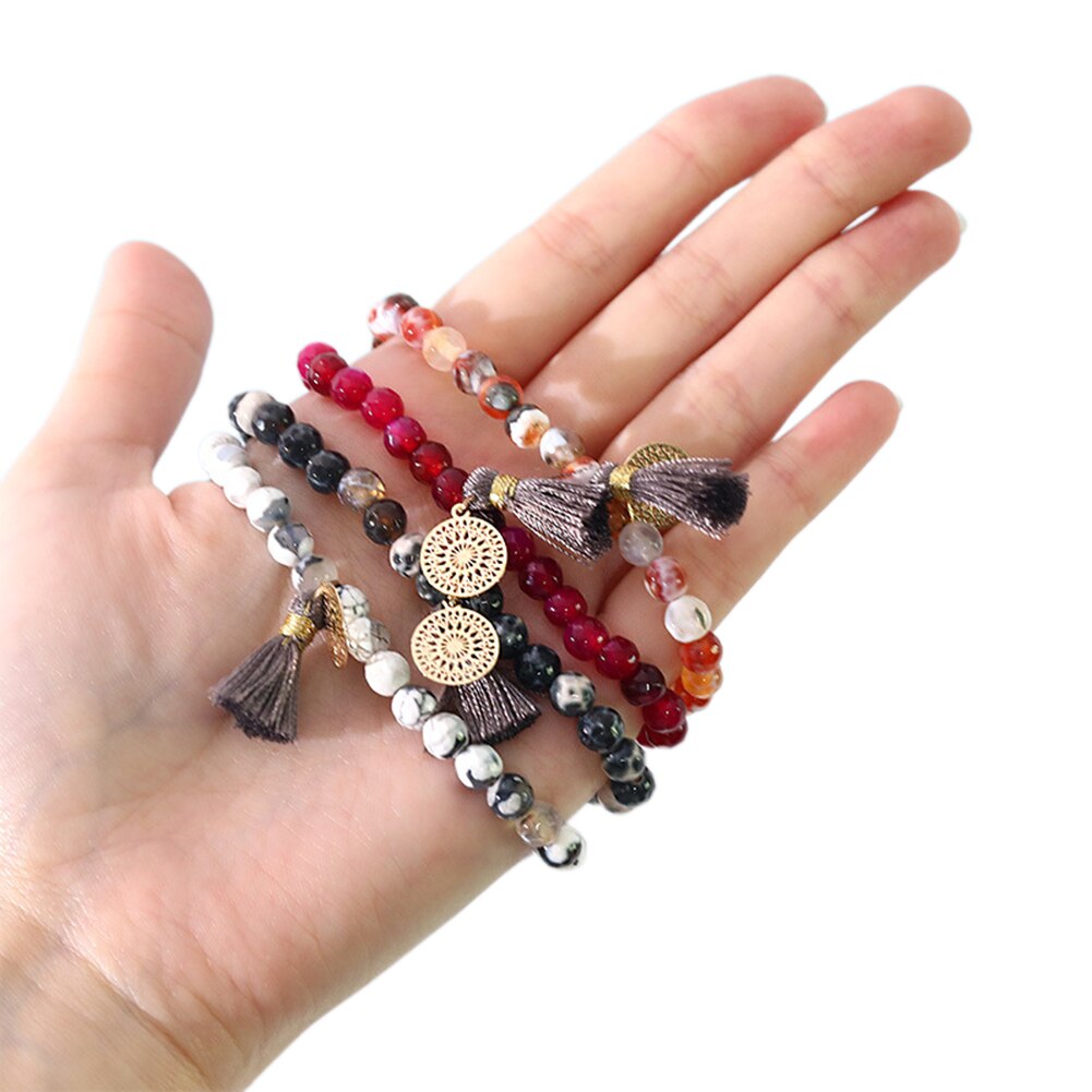 Damenarmband, modischer schmuck, perlenarmband mit quasten und anhänger, handkette, Yoga-Armbinde, schnüSprosse für damen