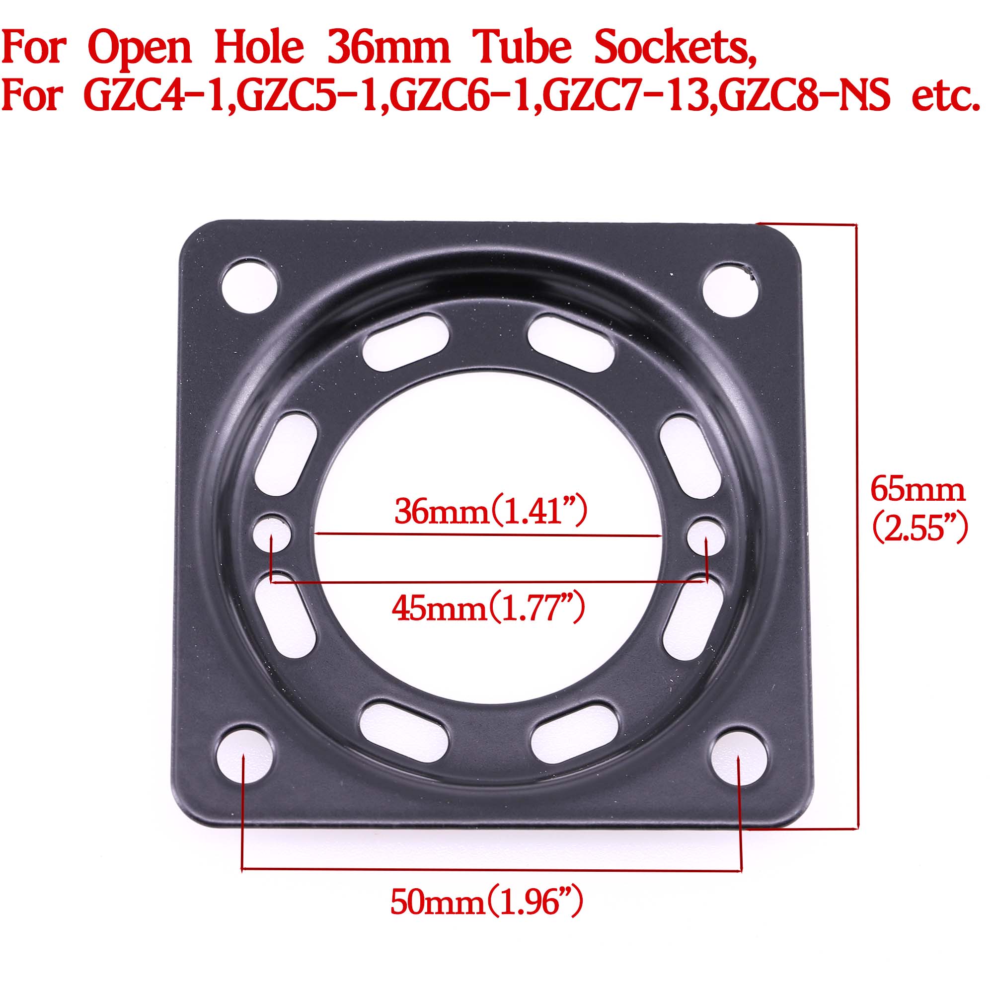 10PCS Iron Plate Shock Proof Vacuum Tube Socket Mounting Plate For 2A3 300B KT88 EL34 12AX7 12AU7 Audio Vintage Amplifier: Gold