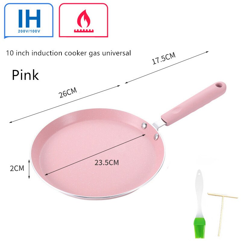 Nonstick Pan Pancake Steak Frying Pan Melaleuca Cake Special Small Omelette Breakfast Pan Pancake Pan: Pink large
