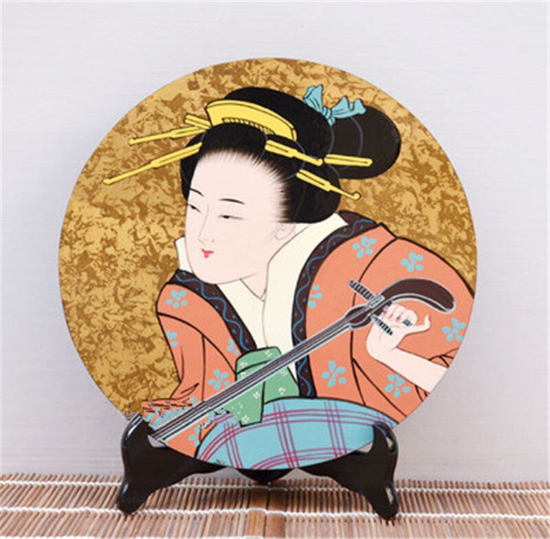 Decoração japonesa original de um único e tradicional, artesanato japonês, sala, verniz de pintura, utensílios para sushi, restaurante: 5