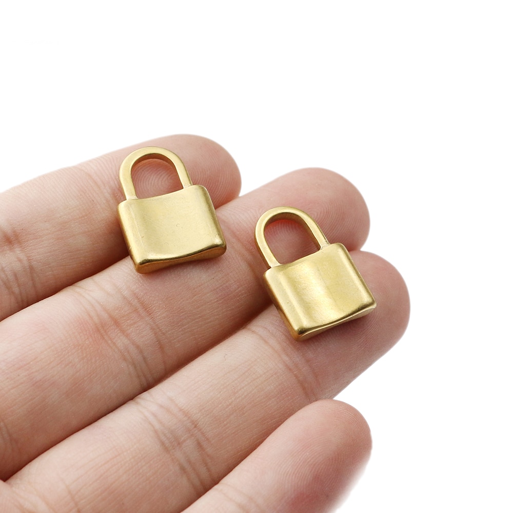 5 kpl/erä ruostumaton teräs 22 x 13mm lukko riipuskorut riippulukkokorut sopivat itse kaulakoru rannekoru riipukset korujen valmistus