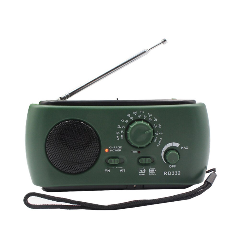 Solar Radio Hand Crank Radio AM/FM Weather Emergency Portable w/3 LED Flashlight Musical Enjoyable Instrument Supply: a