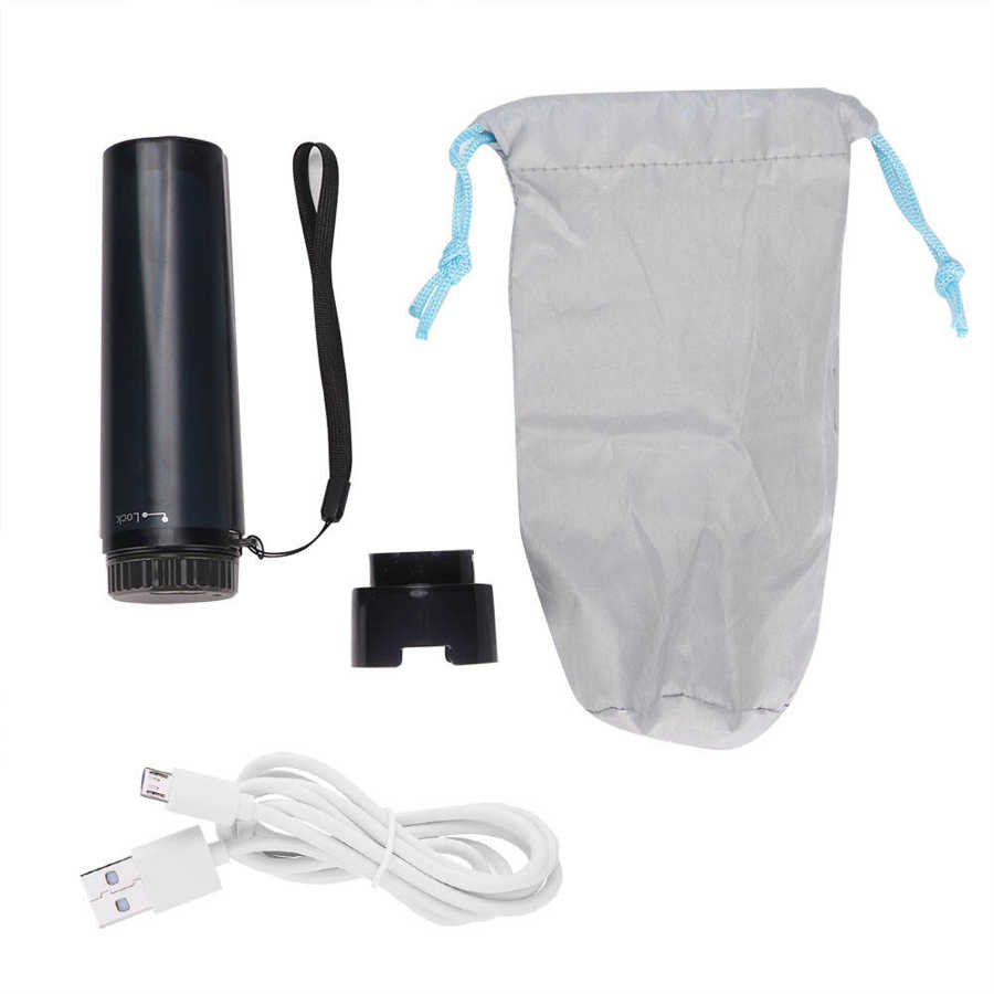 Bidé eléctrico de mujer bidé portátil de alta presión de silicona portátil para viajar al hotel: Black