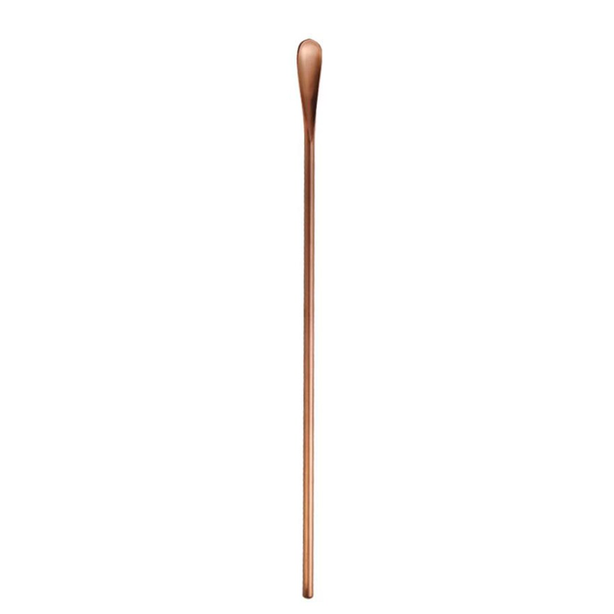Cuillère longue/courte en acier inoxydable, poignée de gourde, café, petite cuillère à mélanger, Bar mélange de glace, cuillère à miel: Rosered / 13CM