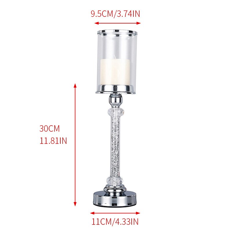 Europese stijl metalen kristallen diamant kandelaar kaarsenhouder salontafel bruiloft kerst halloween met deksel  ch137
