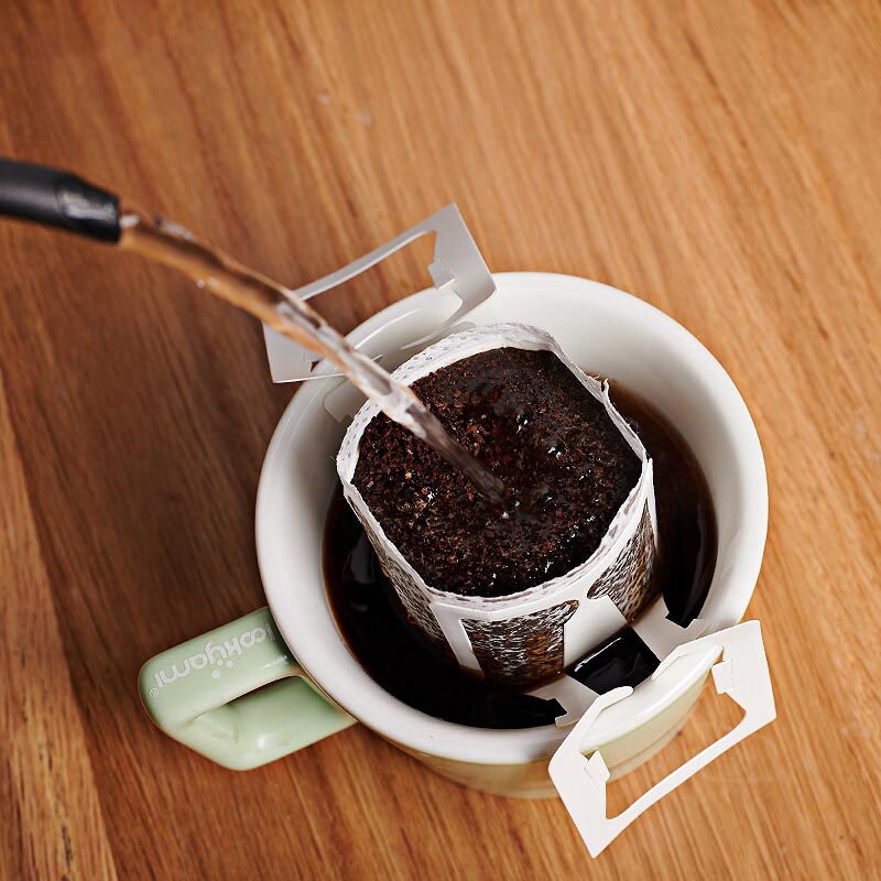 Genanvendeligt dryp kaffefilter rustfrit stål 1-4 kopper papirløs hæld over espresso kaffemaskine metalnet kegle tragt drypper: Engangsfilter 50 stk