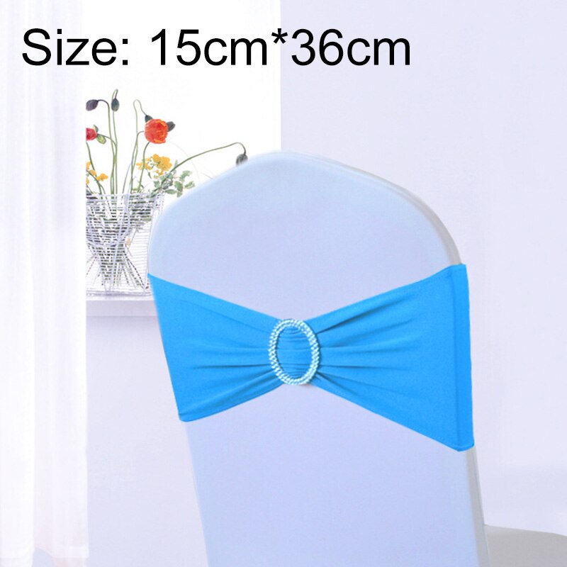 Elastische Spandex Stoel Bow Sash Stretch Lycra Stoel Sjerp Band Met Ronde Gesp Slider Voor Banket Hotel Bruiloft Decoratie
