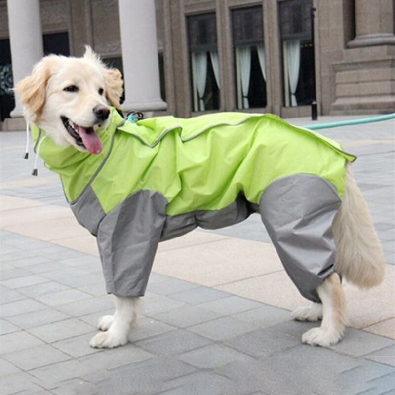 Manteau imperméable à capuche pour grands chiens, veste de pluie réfléchissante, poncho pour petits, moyens et grands chiens