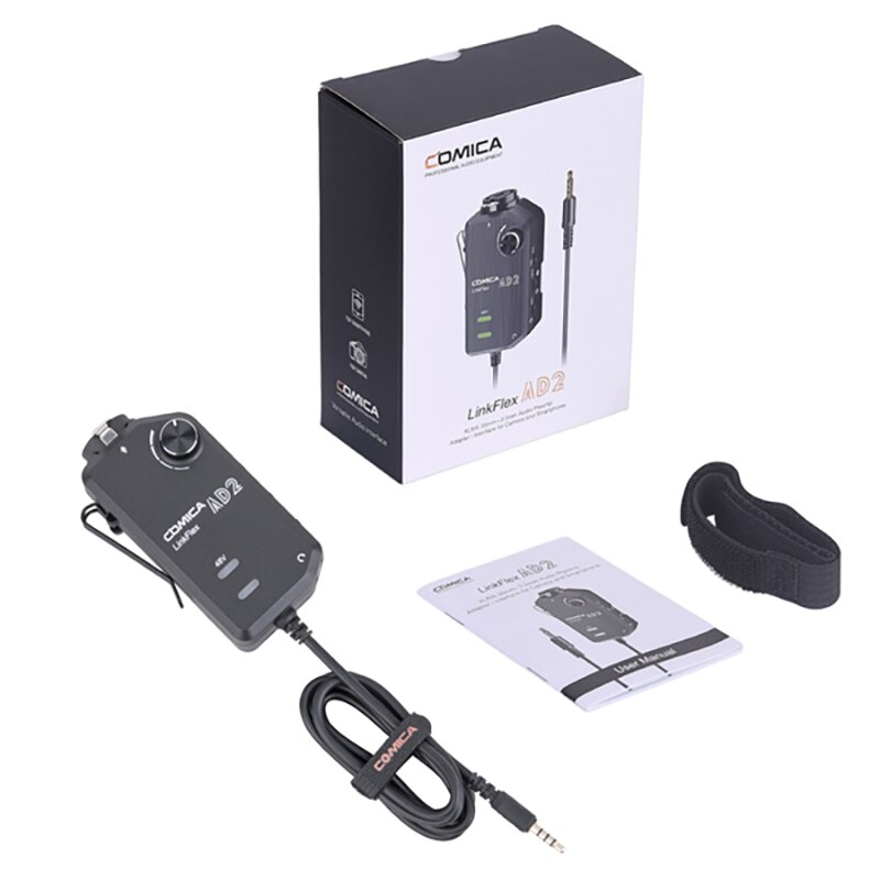 COMICA AD2 XLR / 6.35mm à 3.5mm, adaptateur de mélangeur Audio de préampli de Microphone pour caméra, Smartphone Android iPhone