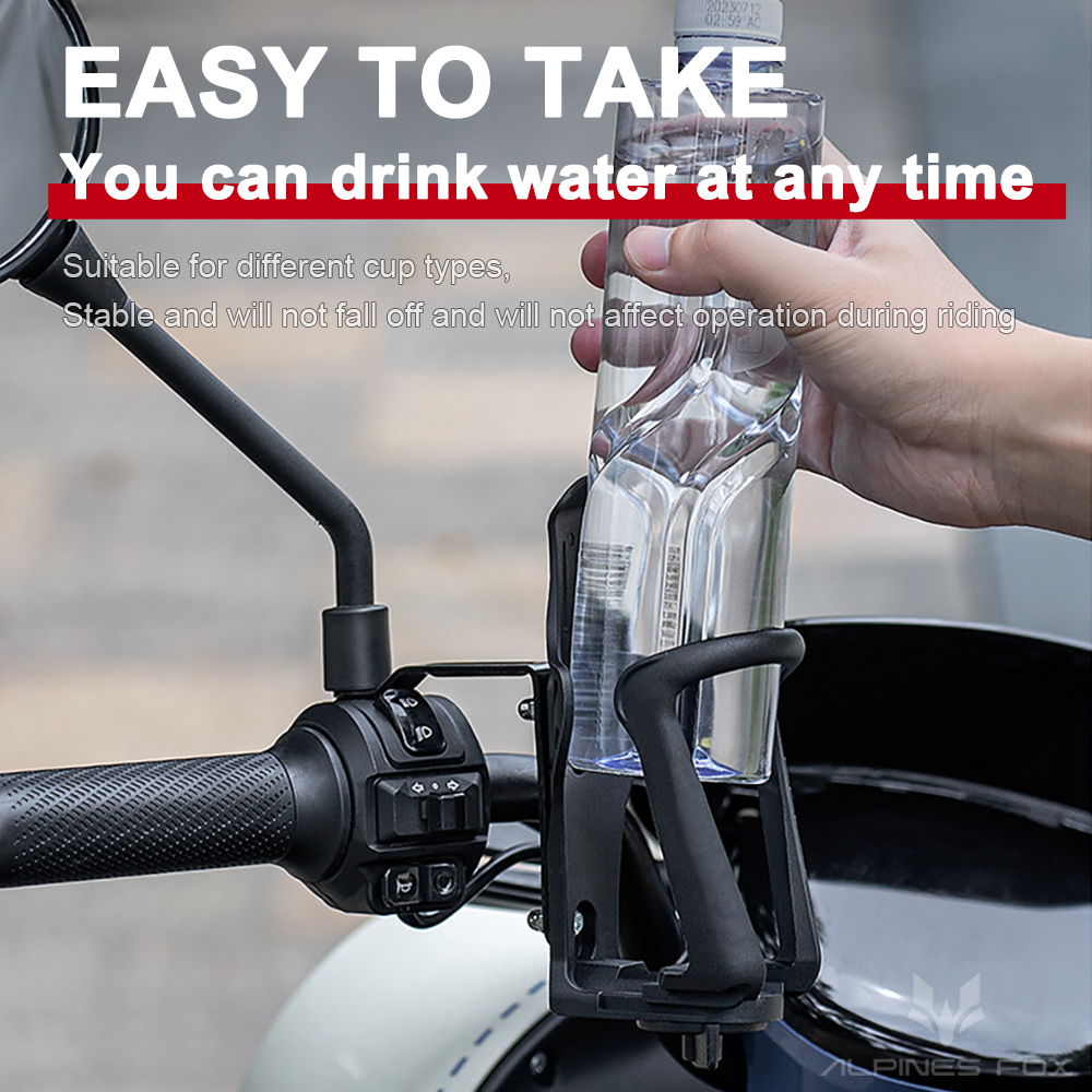 Motorcycle Water Cup Holder Universal Drink Holder Motorcycle Handlebar Bottle Holder Nylon Adjustable Bottle Holder