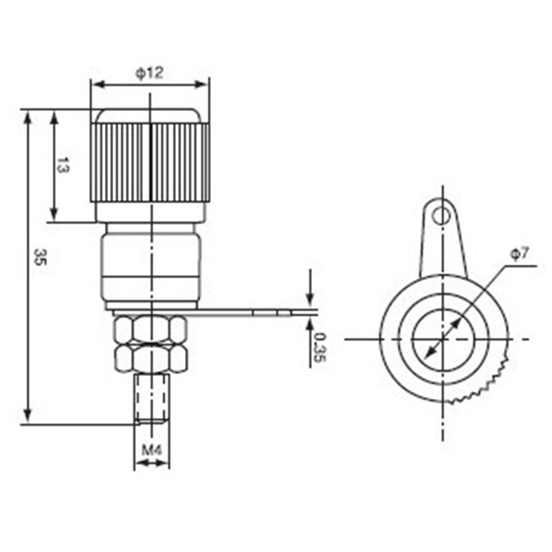 1 pair (RED + BLACK) Amplifier Terminal Binding Post Banana Plug Jack Panel mount connector