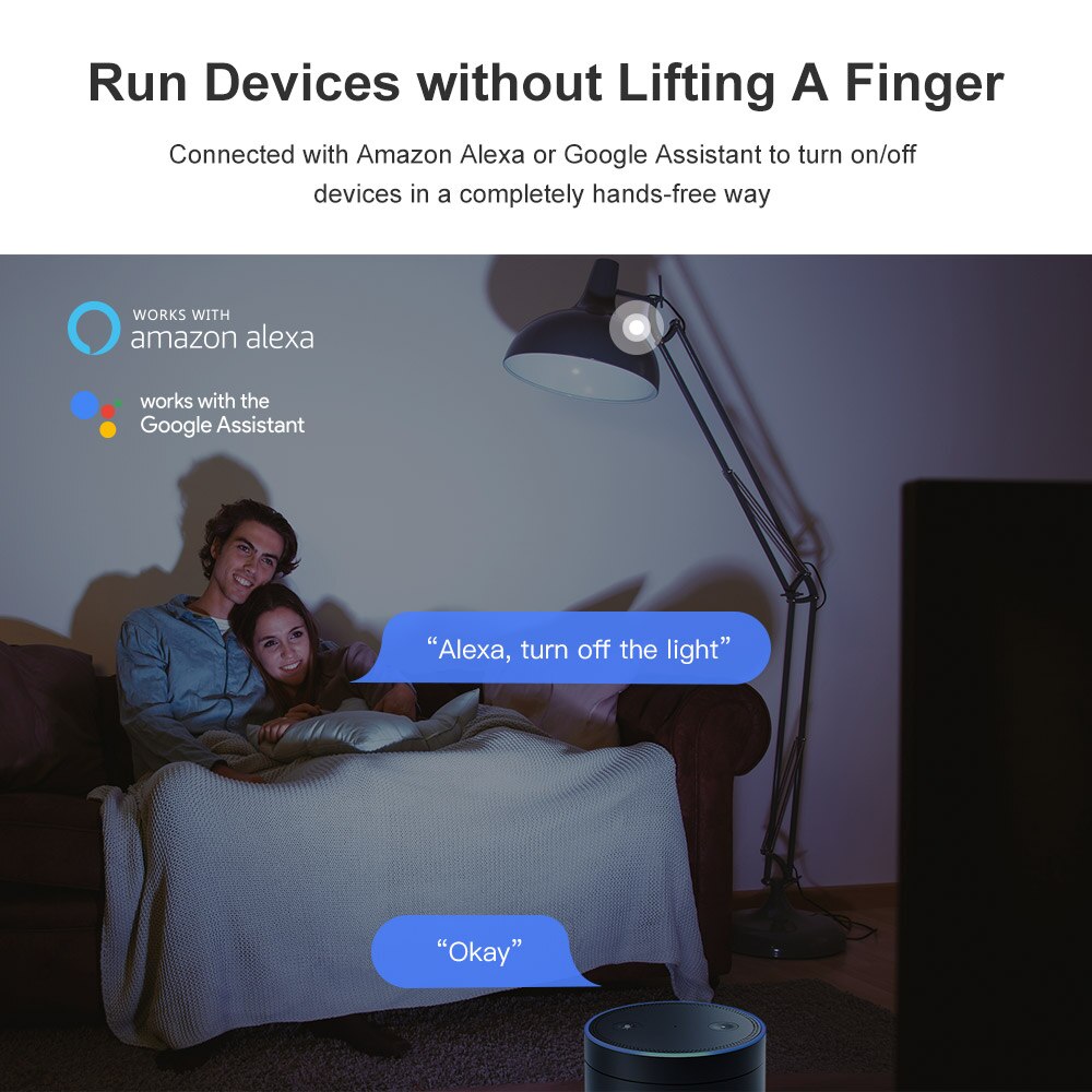 EWeLink-interruptor inteligente con Wifi para el hogar, enchufe de pared con Panel de luz táctil de 433Mhz, inalámbrico, Control por voz, funciona con Google home y Alexa