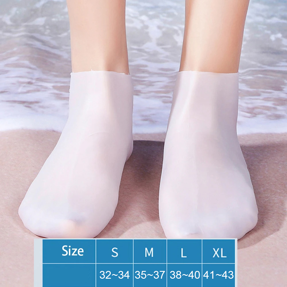 Calcetines de traje de neopreno de silicona para aletas de natación, zapatos de rana, parte trasera antideslizante, cómodas calcetines de agua para playa, calcetines de buceo y snorkel: L / Morado