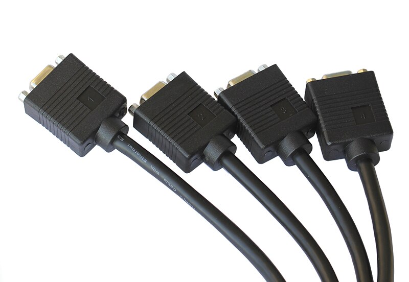 LFH60 a 4 VGA DMS 60 pin, cable de conversión de salida de vídeo gráfico especial de hélice de baja fuerza