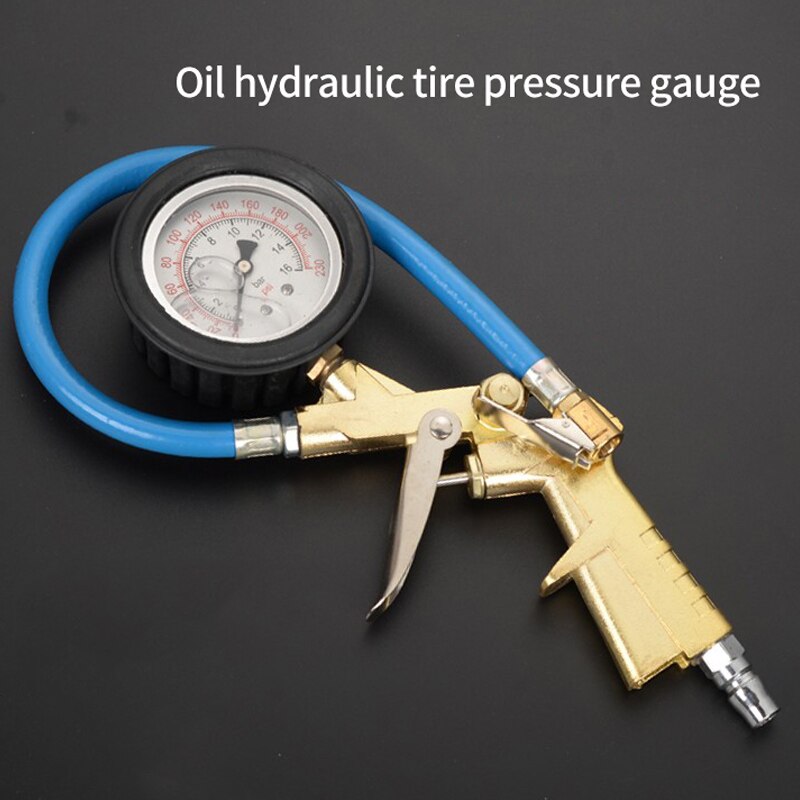High-precision Tire Pressure Test Tool Electronic Digital Display Car Tire Pressure Gauge Precision Pressure Measurement Tool: Red